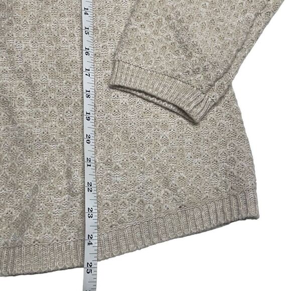 Croft & Barrow Cream Monotone Fair Isle Wide Neck Sweater - Picture 5 of 6